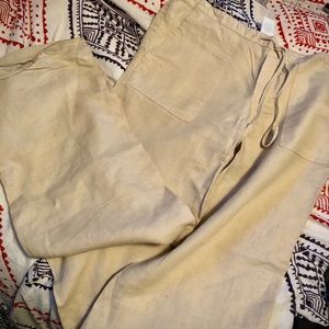 Khaki Linen Pants